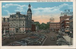 Public Square, showing Court House Postcard