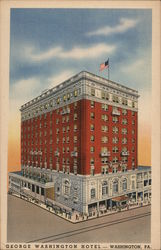 George Washington Hotel. Washington, Pa. Postcard