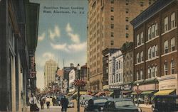 Hamilton Street, looking West. Allentown, Pa. Postcard