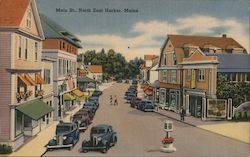 Main St., North East Harbor, Maine Northeast Harbor, ME Postcard Postcard Postcard