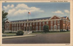Post Office, Portland, Maine Postcard