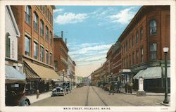 Main Street, Rockland, Maine Postcard