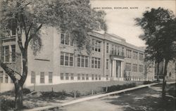 High School, Rockland, Maine. Postcard