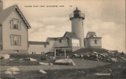 Eastern Point Light Gloucester, MA Postcard Postcard Postcard