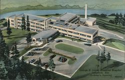 George H. Lanier Memorial Hospital, Architect's Drawing Langdale, AL Postcard Postcard Postcard