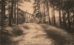 Academie Ste Chretienne, Salem, Massachusetts. Avenue-Driveway Postcard