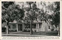 Tourist's accommodations, Uncas Inn. Thomas A. Neddo, Prop. Postcard