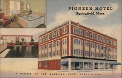 Pioneer Hotel Springfield, MA Postcard Postcard Postcard