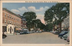 Main Street, Great Barrington, Mass. in the Berkshires Massachusetts Postcard Postcard Postcard