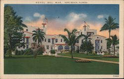 Hotel Del Mar. Vero Beach, Florida Postcard