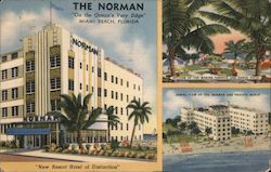 The Norman "On the Ocean's Very Edge" Miami Beach, FL Postcard Postcard Postcard