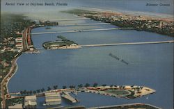 Aerial view of Daytona Beach, Florida. Postcard