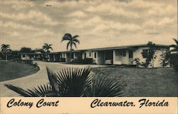 Colony Court Clearwater, FL Curteich C. T. Photo-Platin Postcard Postcard Postcard