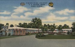 Tropical Court. U.S. 441-27-301, South. Ocala, Florida Postcard Postcard Postcard