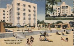 The Coronado Hotel. Ocean front at 88th Street. Miami Beach, Florida Postcard
