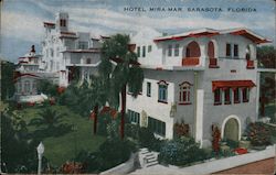 Hotel Mira-Mar. Sarasota, Florida Postcard