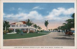 Lake Drive, Showing Woman's Club West Palm Beach, FL Postcard Postcard Postcard