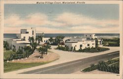 Marine Village Court, Marineland, Florida Postcard