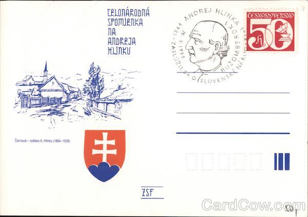 Andrej Hlinka Commemorative Postal Czechoslovakia Eastern Europe