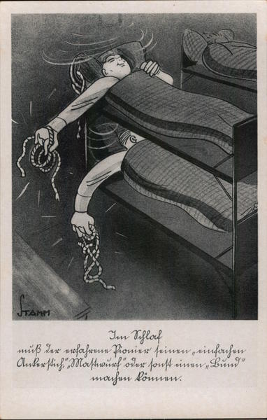 Nazi Soldiers in Bunks, Comic Stamm Nazi Germany