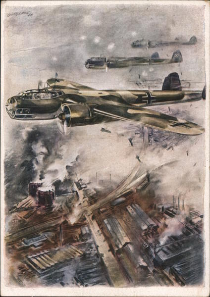 Bomber beim Angriff Nazi Germany