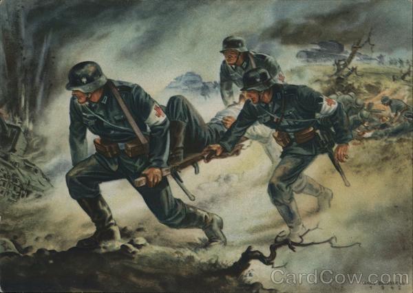 3. Verwundetenbergung aus dem Gefecht Nazi Germany