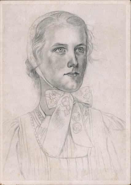 German Race Propaganda, German Girl from Transylvania, Romania