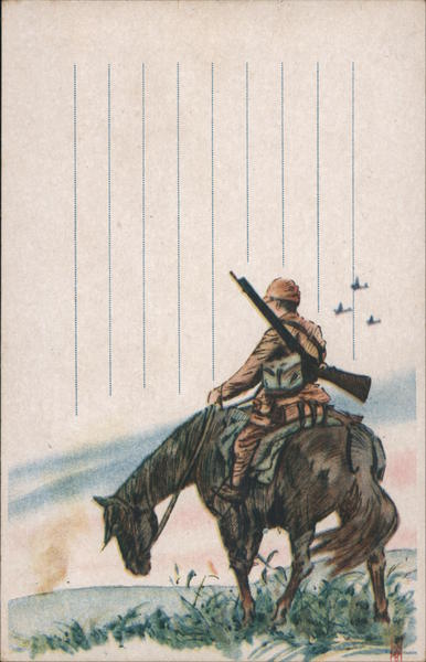 Japanese WWII Army, Cavalry Soldier, Horse, Airplanes