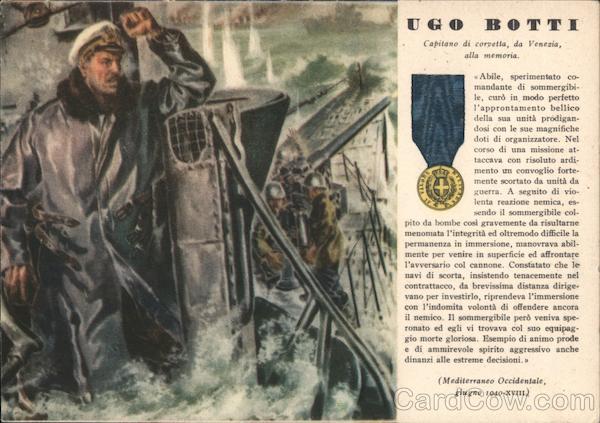 Italian WWII Navy Captain Botti, Medal of Gold, Submarine Captain