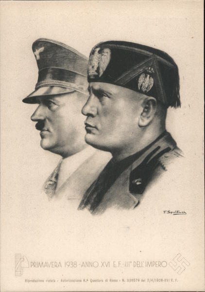 Hitler and Mussolini, 1938 Nazi Germany