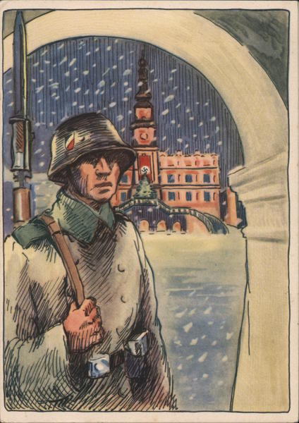 Germany WWII, German Soldier in Poland (?), Snow Nazi Germany