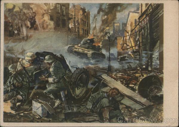 Germany WWII, in The Midst of Battle', Tank, Artillery