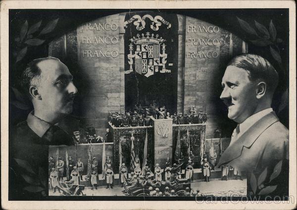 Return of German Voluteers in Spain, Hitler and Franco, 1939