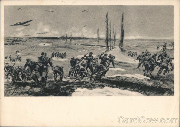 Germany WWII, Paratroopers after Landing Nazi Germany