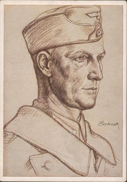 Germany WWII, Men of the Western Front, Drawing of a General Staff Officer