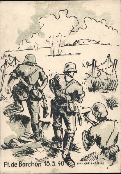 Germany WWII, Feldpost, Soldiers' Mail,Combat Scene in France, 1940