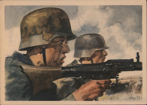 Germany WII, On the Light Machine Gun, Drawing Nazi Germany