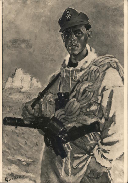 Germany WWII, German Artists and the SS, Police Mountain Troops Soldier