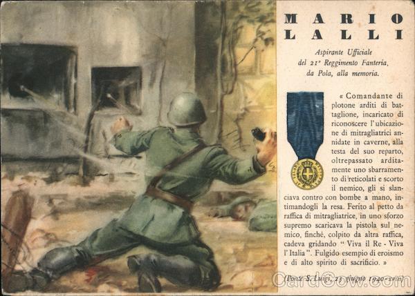In honor of Mario Lalli, 21st infantry regiment member Italy