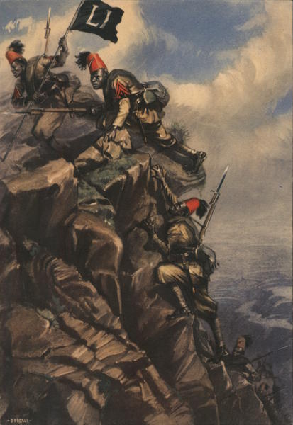 Eritrean soldiers from the East African campaign Italy