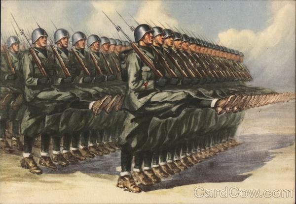 Goose Step: A Praise by Benito Mussolini Italy World War II