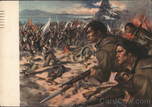 Soldiers at war in Santander Italy World War II