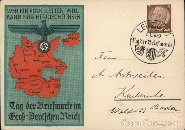 Day of the German Stamp Collectors in Greater Germany, 'Who Wants to Save A People Can Only Think Heroically k