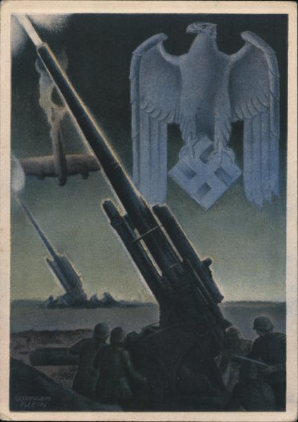 The German Armed Forces, Anti-Aircraft Battery Shoots Diwn Enemy Airplane