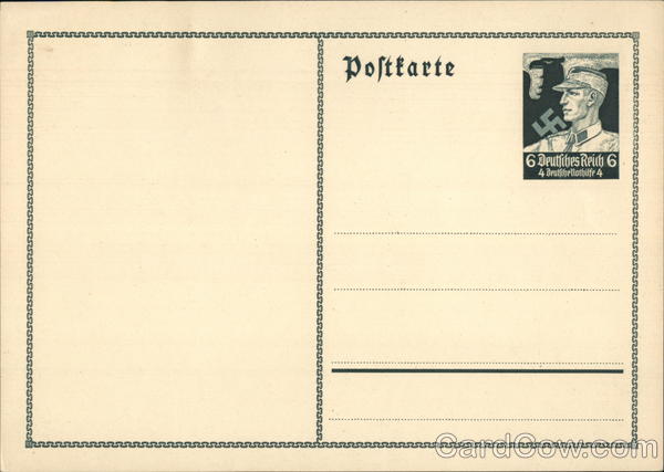 Printed Postage, 6 RM, Sturmabteilung (SA) Soldier, Swastika