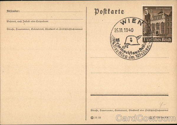 Postmark - Exhibit of the German Armed Forces, Vienna, 1940