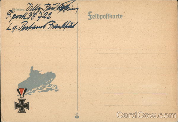 Feldpostkarte (military mail) unused – no postmark/cancellation