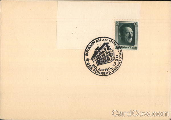 commemorative cancel Des Führers Geburtstag (Hitler's Birthday) Braunau am Inn - annexed Austria