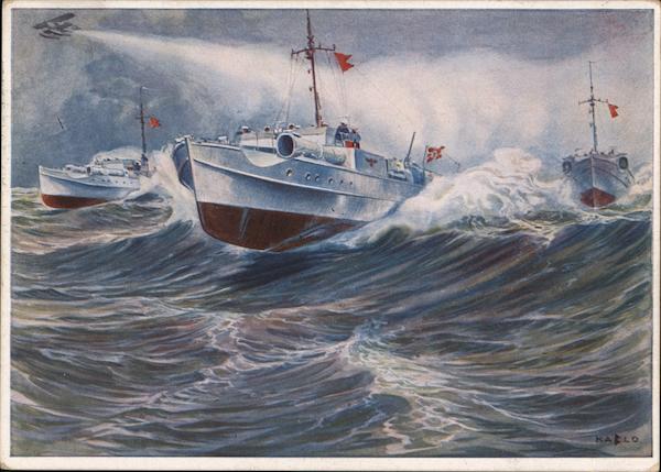 German Navy, Fast Boats at Full Speed, PT Boat Nazi Germany