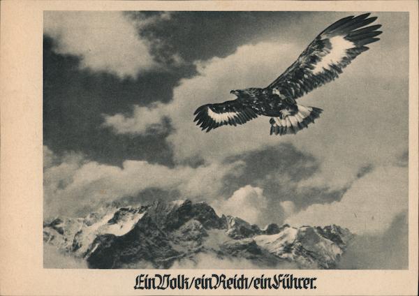 Eagle Soaring Over Alps, One People, One Empire, One Leader